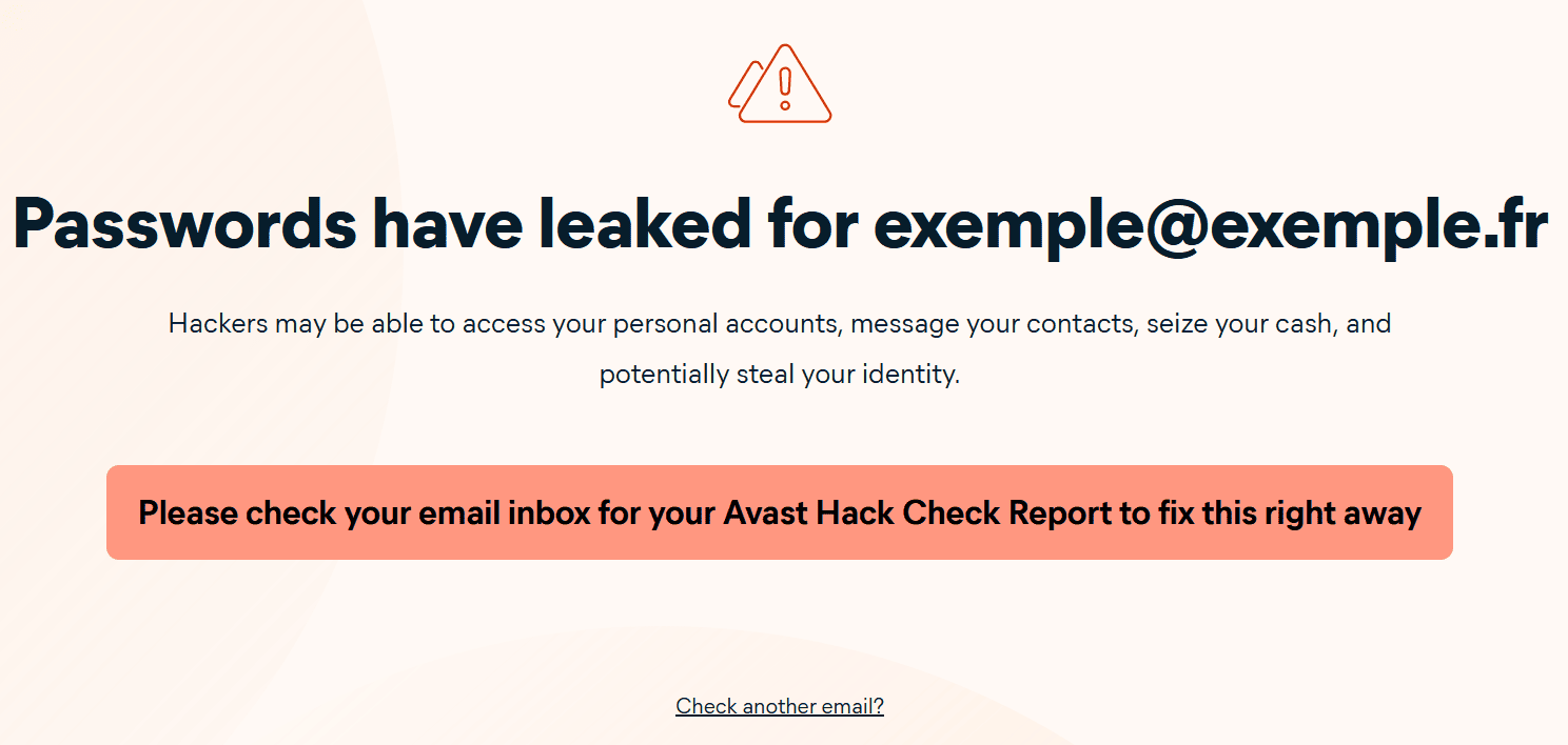 Avast Hack Check Password Leaked