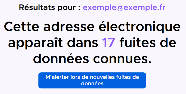 Firefox Monitor Fuites