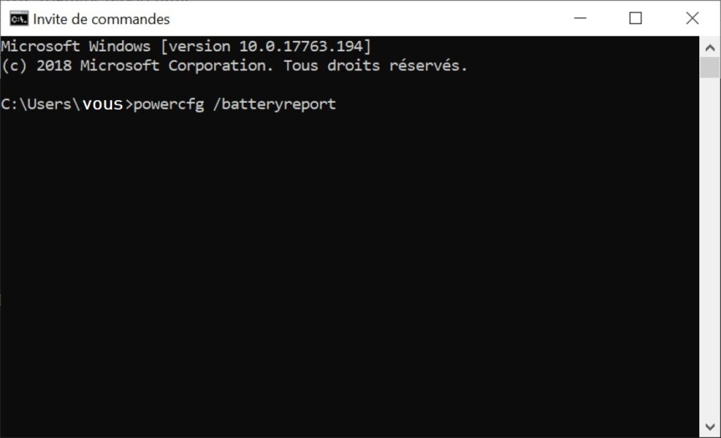 Battery Report Cmd