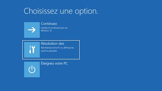 Demarrage Windows Options Avancées