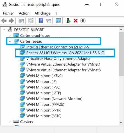 Realtek Carte Reseau Gestionnaire Peripherique Windows 10