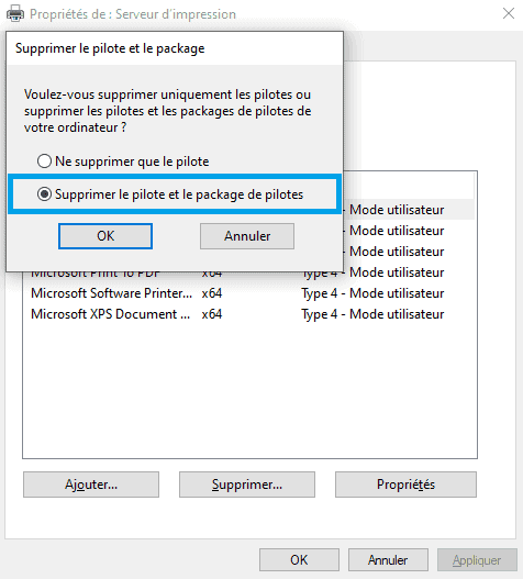 Supprimer Pilote Et Package Impression