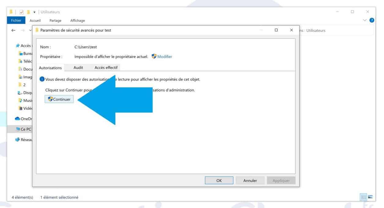 Windows Securite Avance Continuer