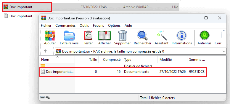 Winrar Ouvrir Archive