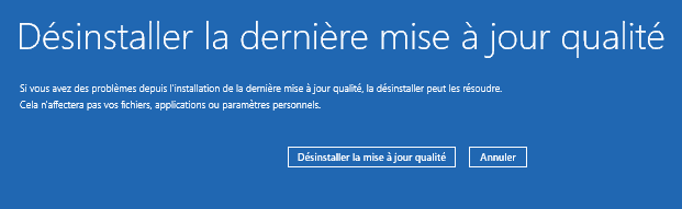 Confirmer Desinstallation