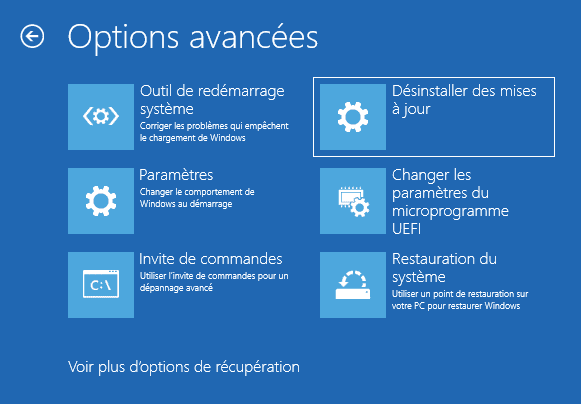 Desinstaller Mises A Jour