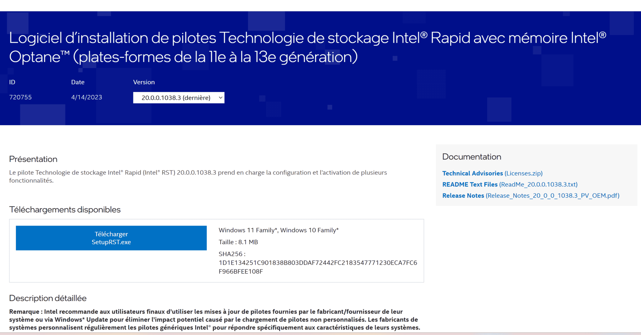 Install Intel Rst Windows Install SOLUTION: SSD invisible à l'installation de Windows - Charger les ...
